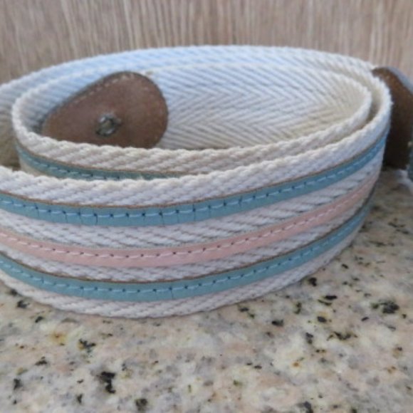 El Corte Ingles Madrid Vintage Leather & Woven Belt (K355) - Picture 2 of 8